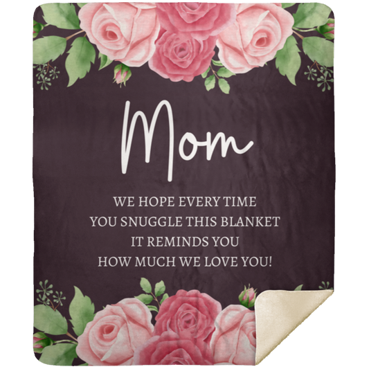 Mom Flower Blanket | Sherpa 50x60